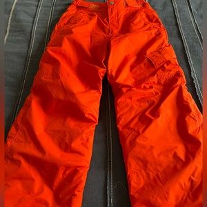 Columbia boys orange ski pants